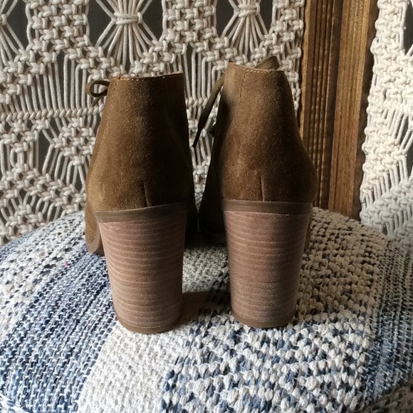 Franco Sarto taupe Brown Suede Lace-up booties - Picture 4 of 8